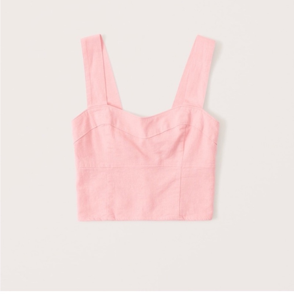 Abercrombie Linen Blend Corset Top